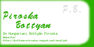 piroska bottyan business card